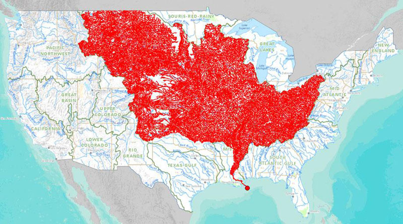 map-of-rivers-that-feed-into-the-mississippi-river 7000